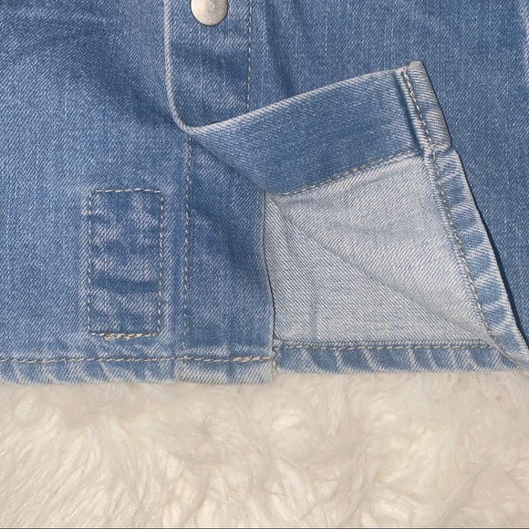 Zara “I am Denim” 2 Tone Jean Skirt Rose Medium - Picture 6 of 9
